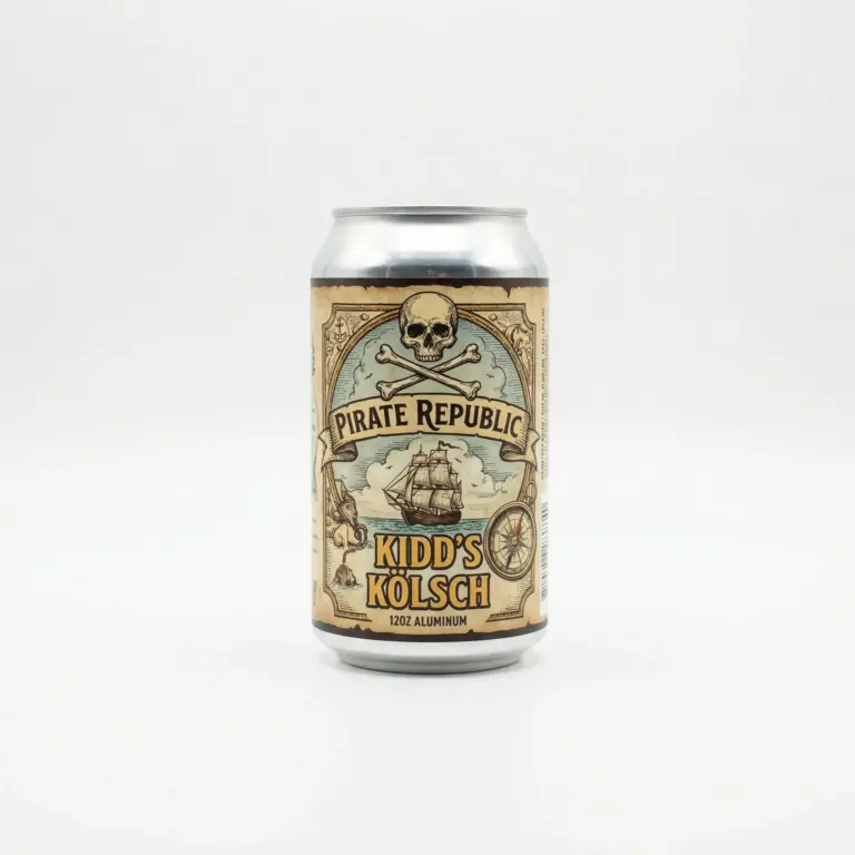 Pirate Republic Kidd's Kölsch — 12OZ PBB BER 006 Pirate Republic Kidds Kolsch 12OZ