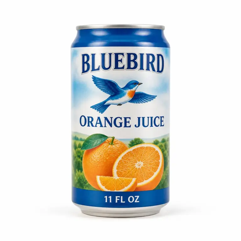 Bluebird orange juice 11oz
